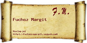 Fuchsz Margit névjegykártya